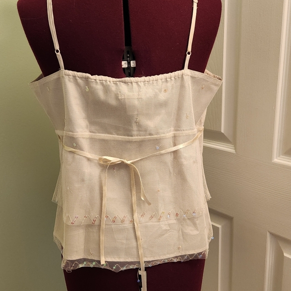 Women's Sequened And Mesh Empire Waist Tank - Picture 2 of 5